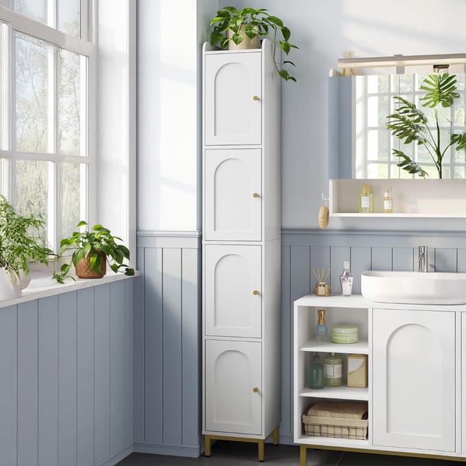 Core® Kolomkast Staand - Opbergkast - Kast - Wit - 26cm x 28cm x 180cm