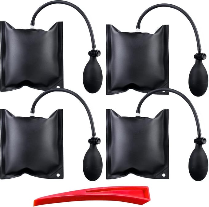 4x Universele Opblaasbare Montagekussens Set met Reparatiegereedschap