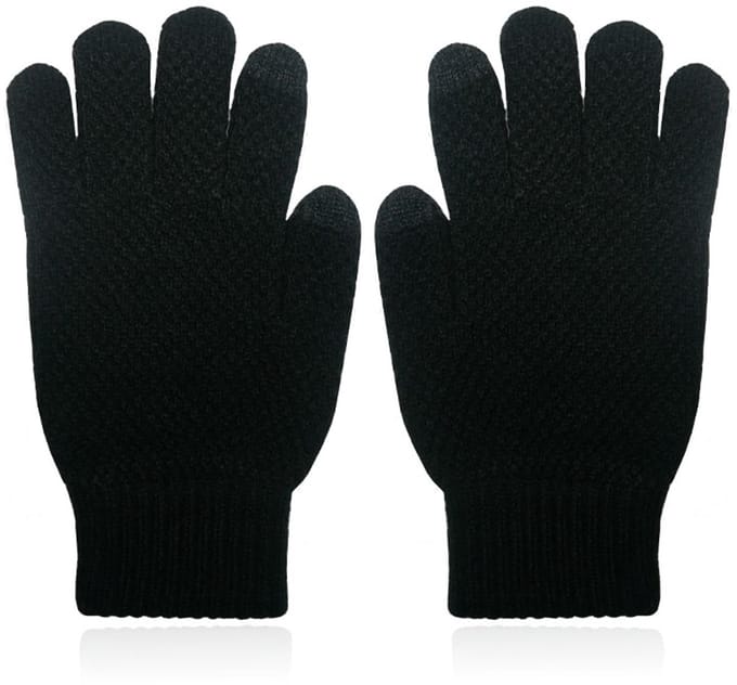 LGT JWLS Gebreide Heren Handschoenen - Warm Winter Zwart