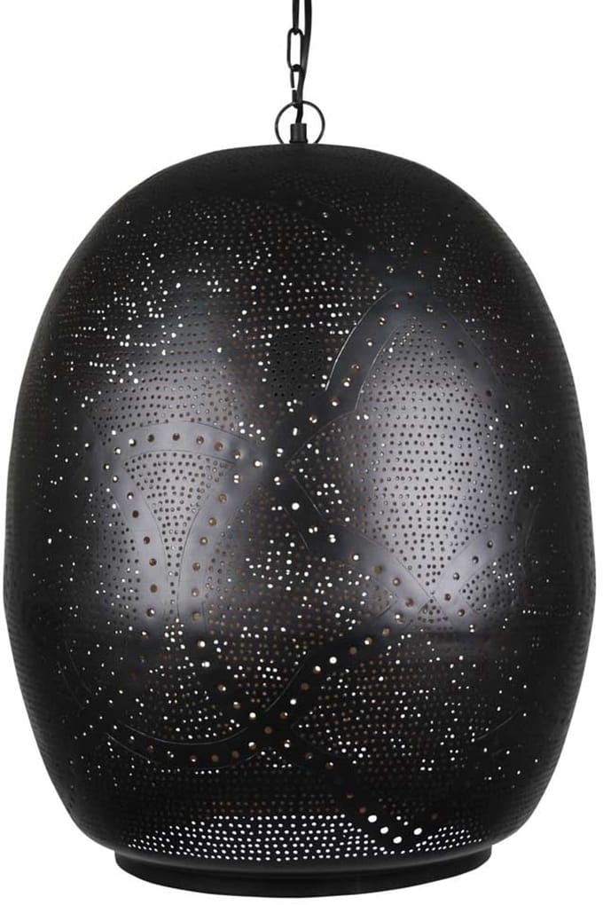 Safaary - Arabische Hanglamp Basma Zwart Goud Ø 45 x 59cm