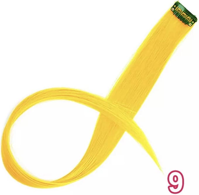 Clip in hairextension - geel - nep haar extension - clip in haar