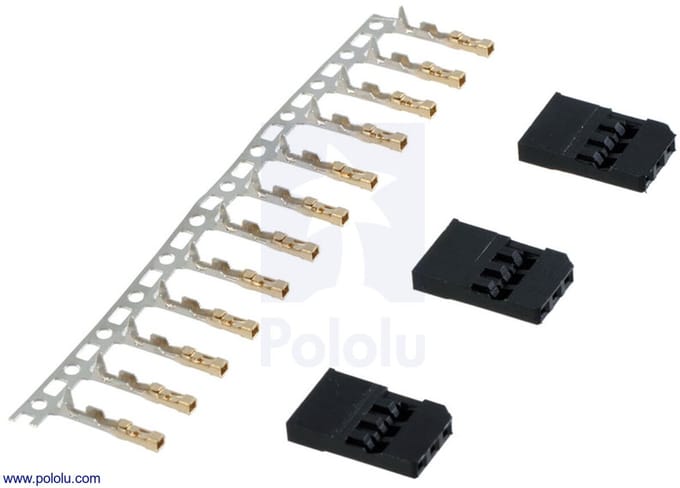 Futaba J Connector Pack Female – Voor 3 Servo‑Connectoren – Inclusief Spare Pins pololu-1926