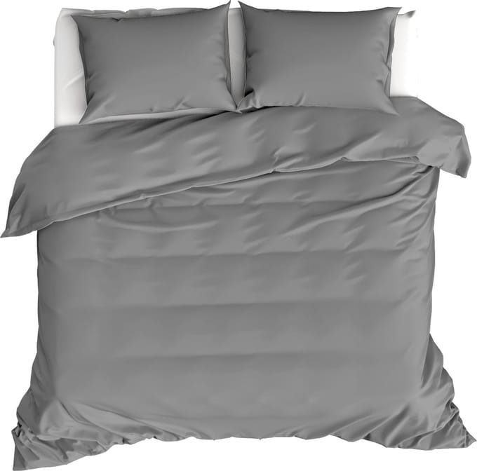 Moodit Dekbedovertrek Basil Grey - Hotelmaat - 260 x 240 cm - Katoen