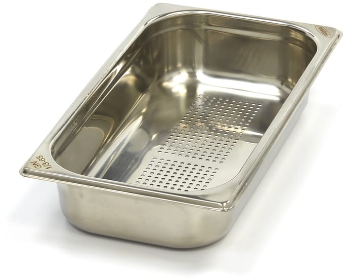 Gastronorm Bak - 1/3 GN - 6,5 cm Diep - RVS - Geperforeerd