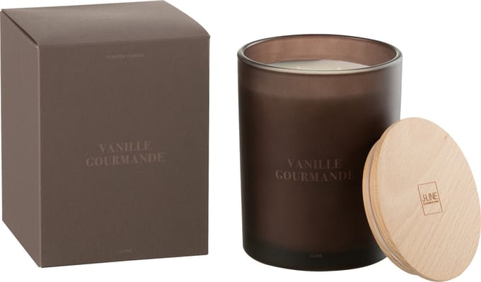 J-Line geurkaars Accords Essentiels - Vanille Gourmande - bruin - 52U