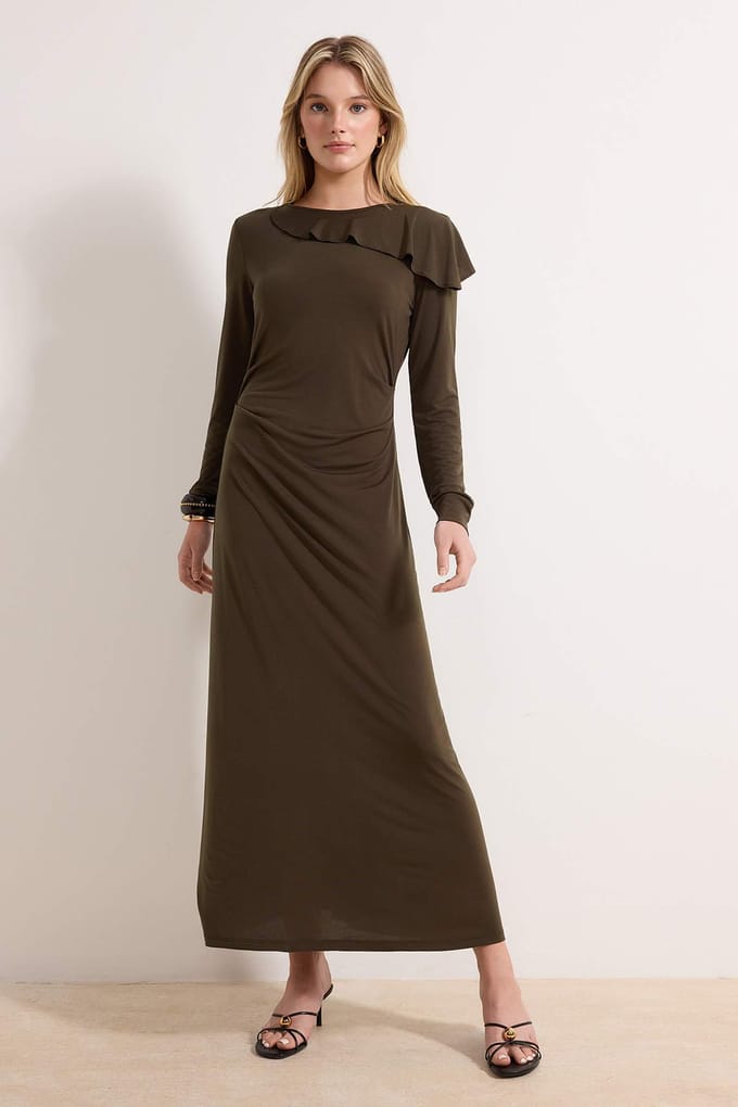Dames maxi-jurk, plat model, lang, casual/dagelijks, shiftmodel, hijab