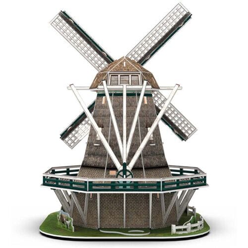 CUBIC FUN 3D Puzzel Windmolen met LED-verlichting - 55 stuks, Kunststof