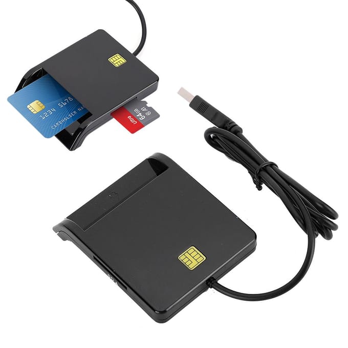USB2.0 multifunctionele smartcardlezer voor M2 MS Bank ID SIm Geheugen CAC-kaart wit