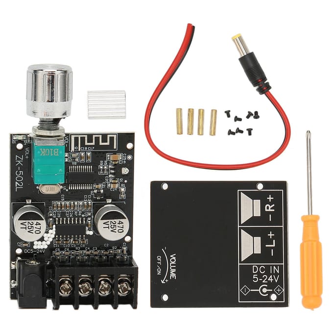 Carte d'amplificateur de puissance numérique Mini module d'amplificateur de puissance stéréo Bluetooth 5.0 avec interrupteur et