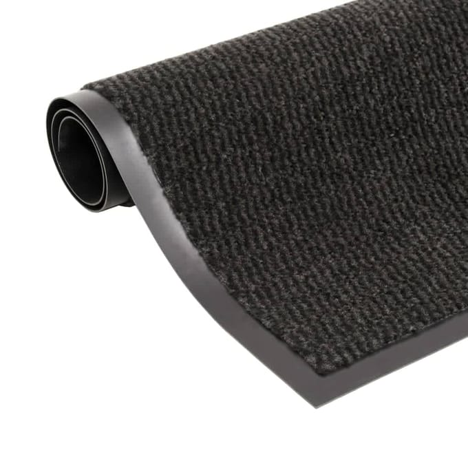 vidaXL - Droogloopmatten - 2 - st - rechthoekig - getuft - 80x120 - cm - zwart