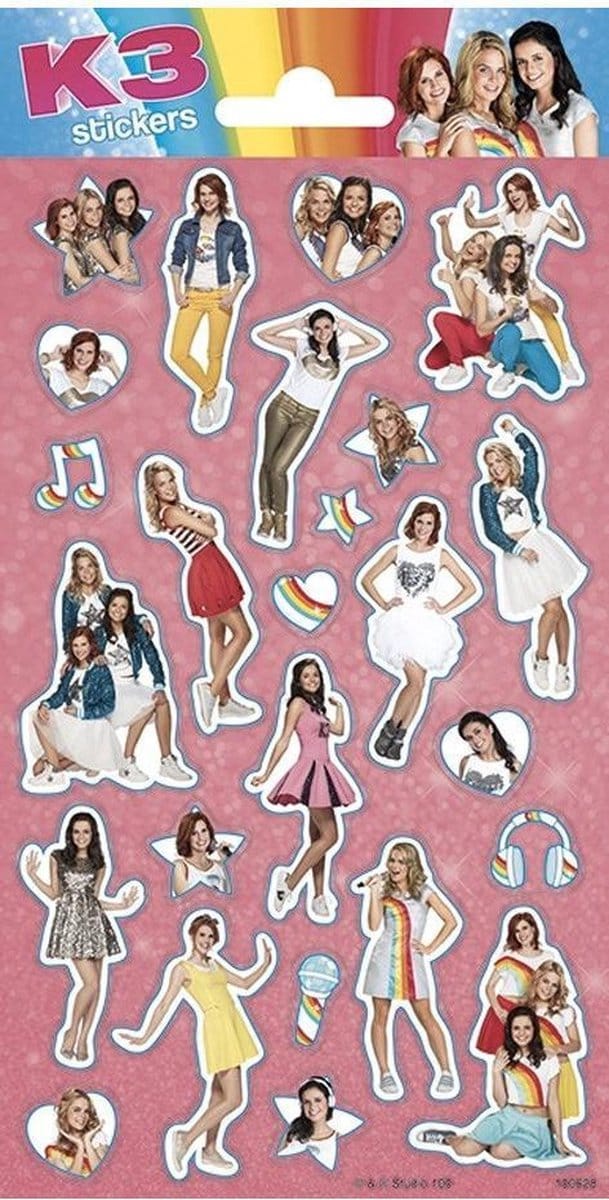 Studio 100 Stickervel K3 Meisjes Papier 25 Stuks