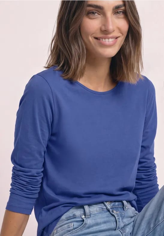 Effen shirt met lange mouwen