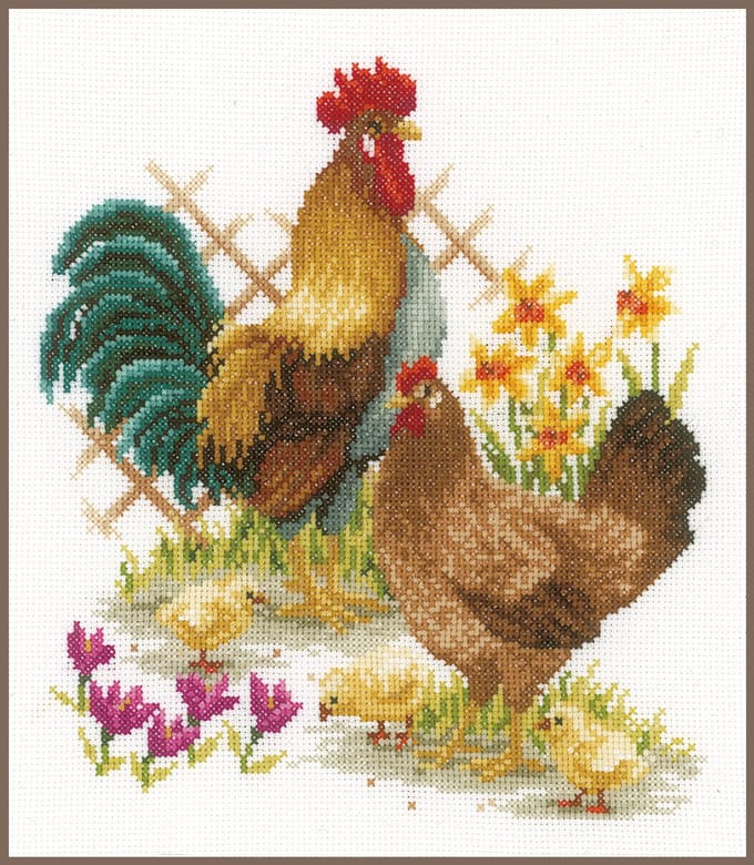 Telpakket kit Kippenfamilie - Vervaco - PN-0156469