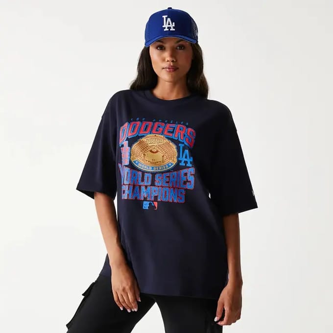 T-shirt oversize Los Angeles Dodgers New Era MLB World Series