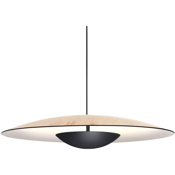 MARSET Ginger LED hanglamp Triac Ø32cm eiken/wit