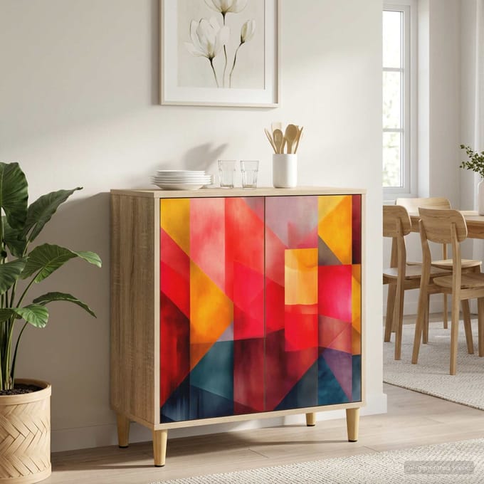 vidaXL - Dressoir - HEESCH - Sonoma - 69 - x - 33 - x - 75 - cm - Bewerkt - hout