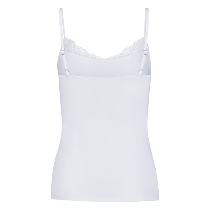 Slim fit top met bandjes en kant