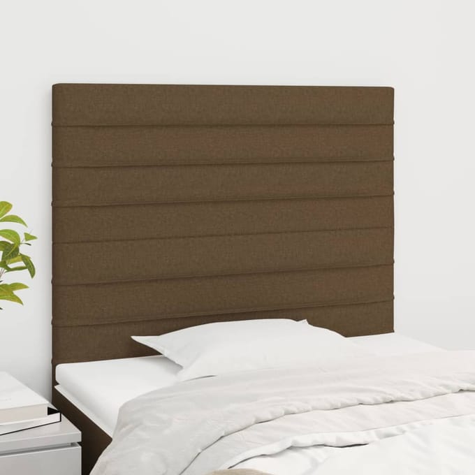 vidaXL - Hoofdbord - donkerbruin - 100x5x118/128 - cm - Stof