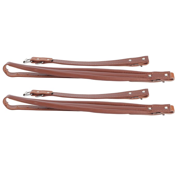 2 stuks accordeon schouderriem van PU leer met bijpassende accessoires voor 16?120 Bas Koffie brown