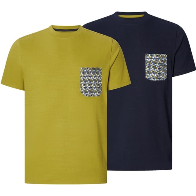 Babista herren T-Shirts, Set Van 2 - 56/58 - donkergeel - Plus Size