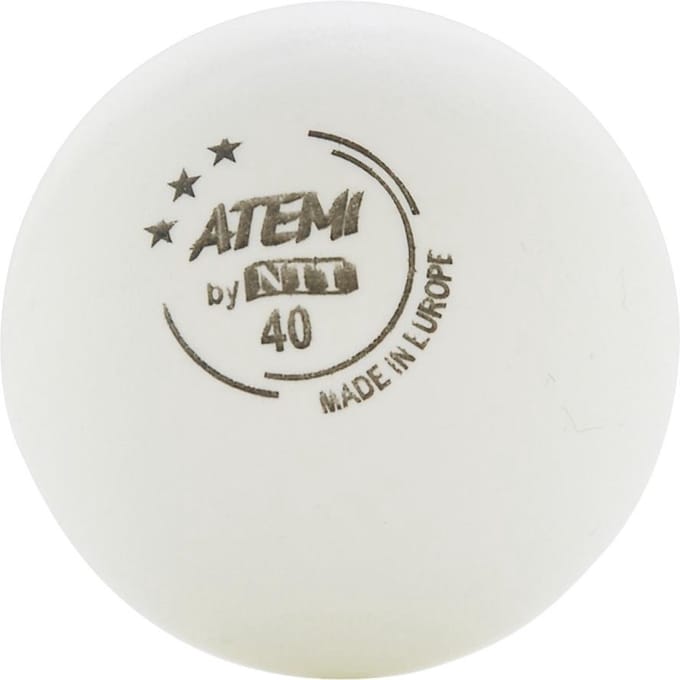 Atemi tafeltennisballen wit 3 ster - 6 stuks - professionele kwaliteit.