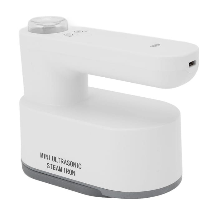 Kleine Elektrische Strijkijzer Draadloos Draagbaar Handheld Oplaadbaar Droog Nat Stoomstrijkijzer voor Kleding Thuis white