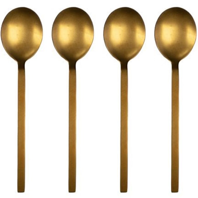 Leeff - Lepeltjes 'Charlot' (Set van 4, Roze Goud)