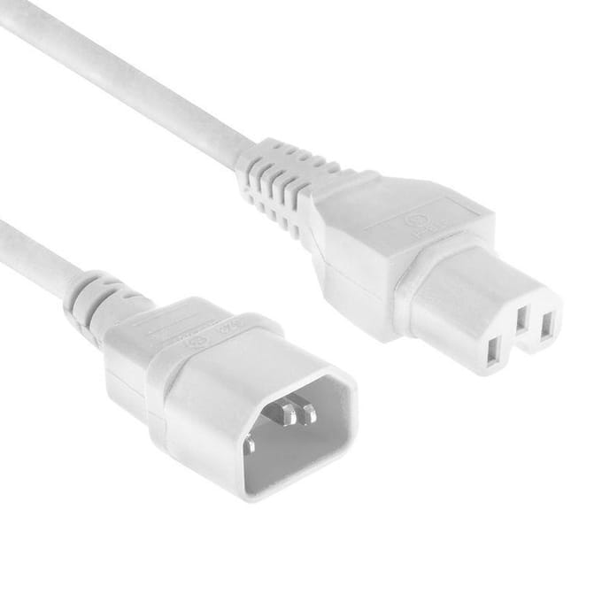 ACT Netsnoer C14 - C15 wit 2 m AK5437