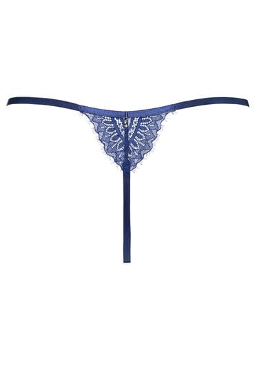 Hunkemöller Hoog uitgesneden string Mabel Blauw