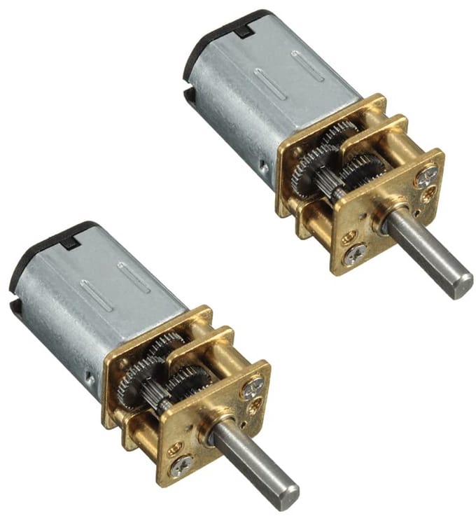 2 Stuks Mini DC 6V 70 RPM Versnellingsmotor met 3mm As