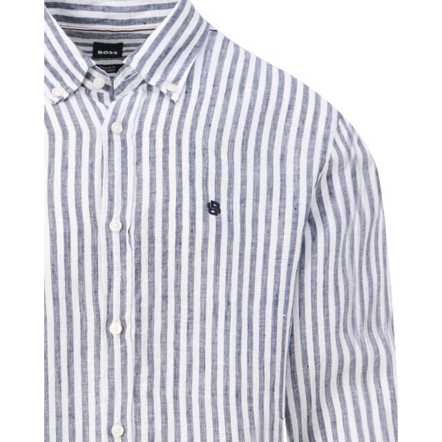 regular fit linnen overhemd met button-downkraag model 'H-LIAM-BD'