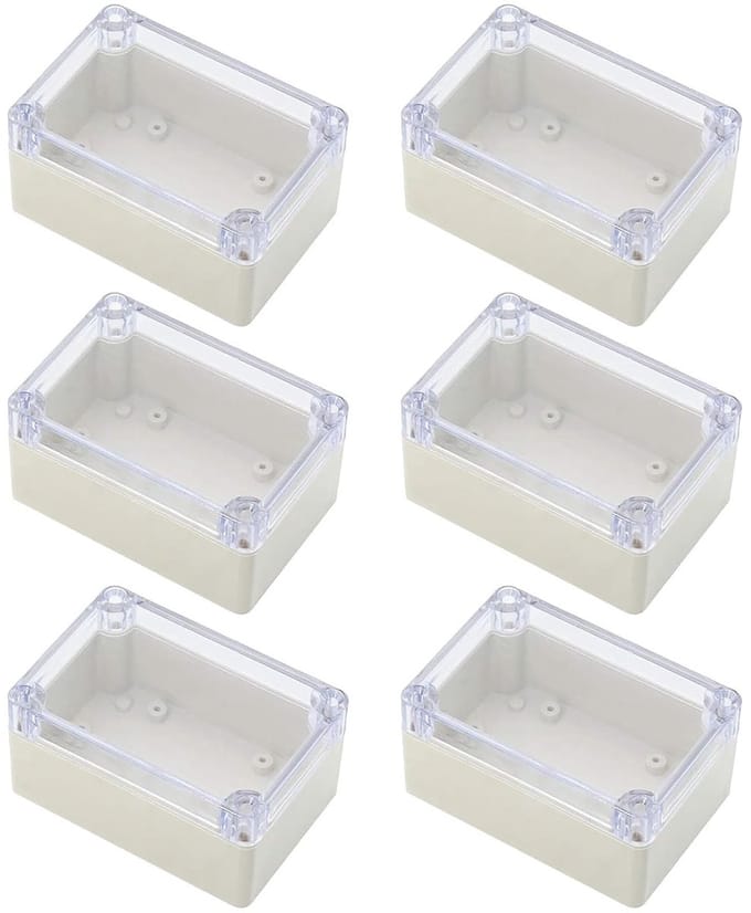 Elektronische Behuizing - Projectbox Aansluitdoos - Elektronica Beschermen - Transparant Deksel - 6 stuks 58x83x33mm - Transparant