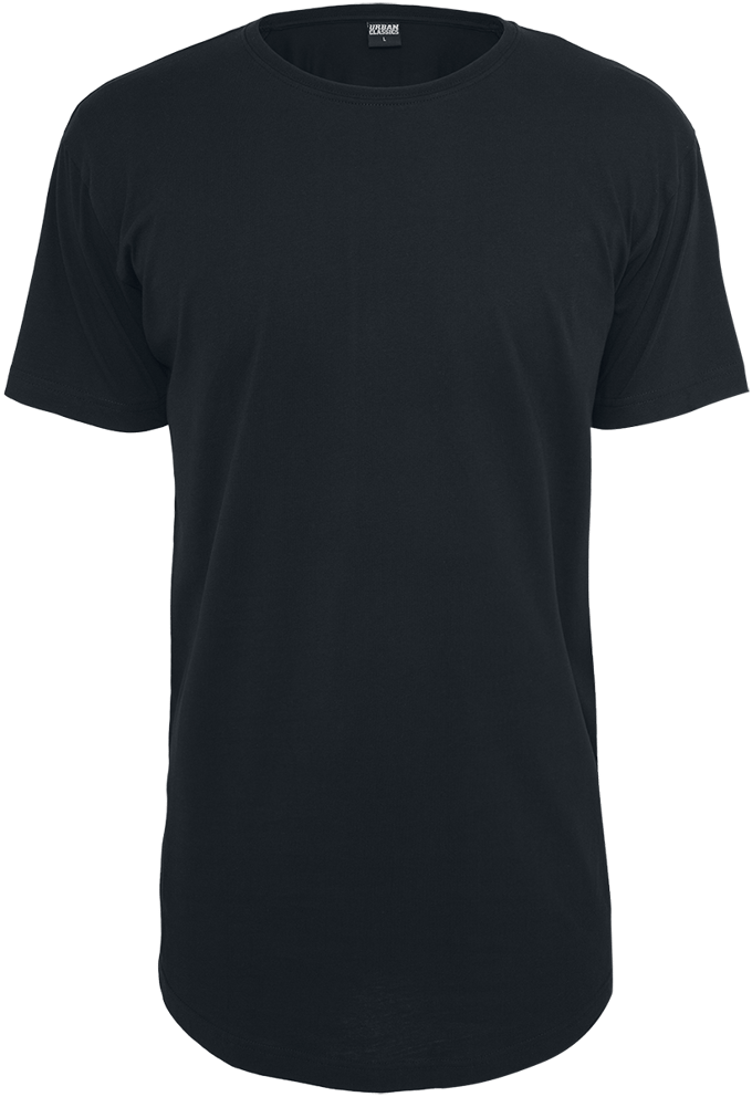 Urban Classics T-shirt - Pre-Pack Shaped Long Tee 2-Pack - XS tot M - voor Mannen - zwart