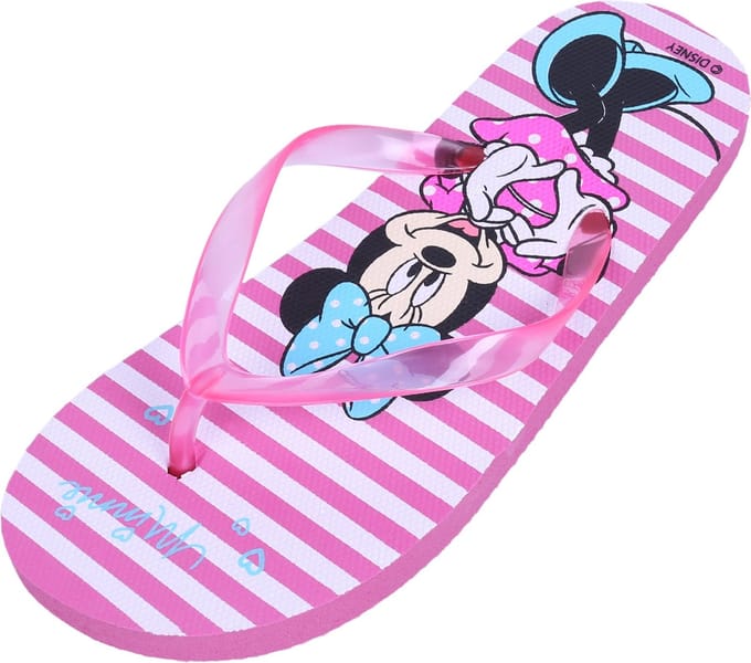 Roze-witte gestreepte teenslippers Minnie Mouse Disney 32-33 EU