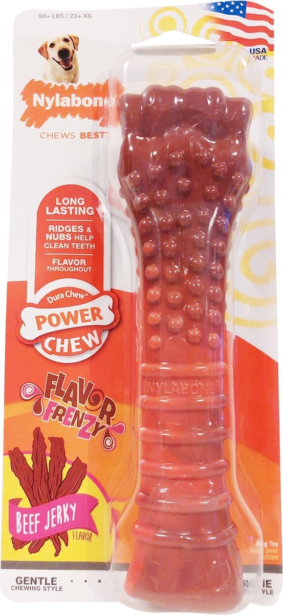 Nylabone Souper Bot Beef Jerky - Hondenspeelgoed - Xl