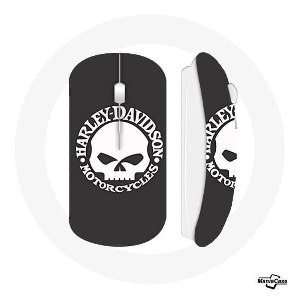 Draadloze Muis - Harley Davidson - Doodshoofd - Zwart - USB wifi - Compatibel Mac en PC