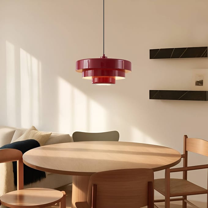 Lindby - hanglamp - 1licht - Metaal - H: 27 cm - E27 - rood