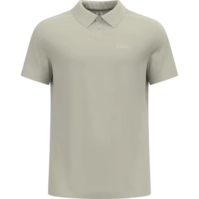 Odlo Essential Solid Korte Mouw Poloshirt Beige M Man