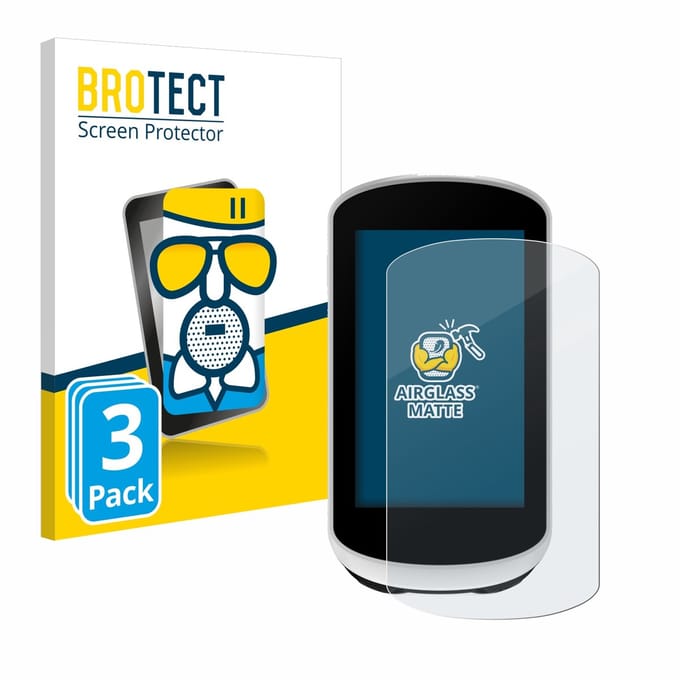 BROTECT - Screenprotector voor Garmin Edge Explore 2 - Folie Beschermfolie Beschermglas matte 3 Stuks