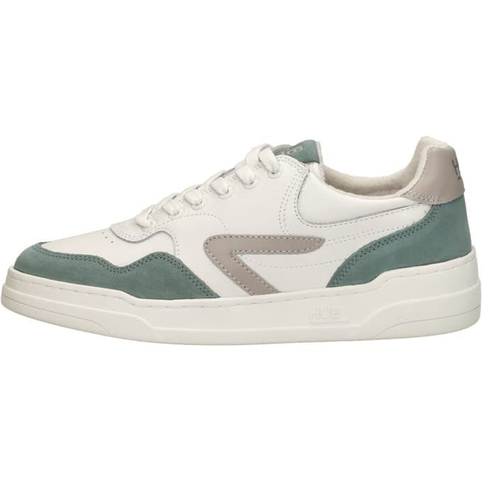HUB Court-z Sneakers Heren - Leren Sneaker - Wit - Maat 43