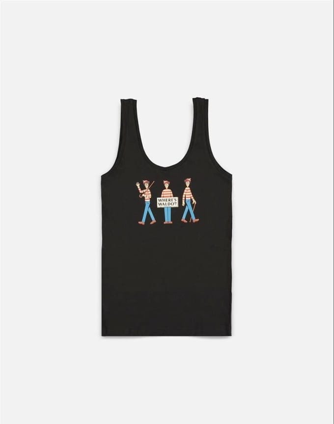 Where's Waldo? Tanktop - S - Zwart