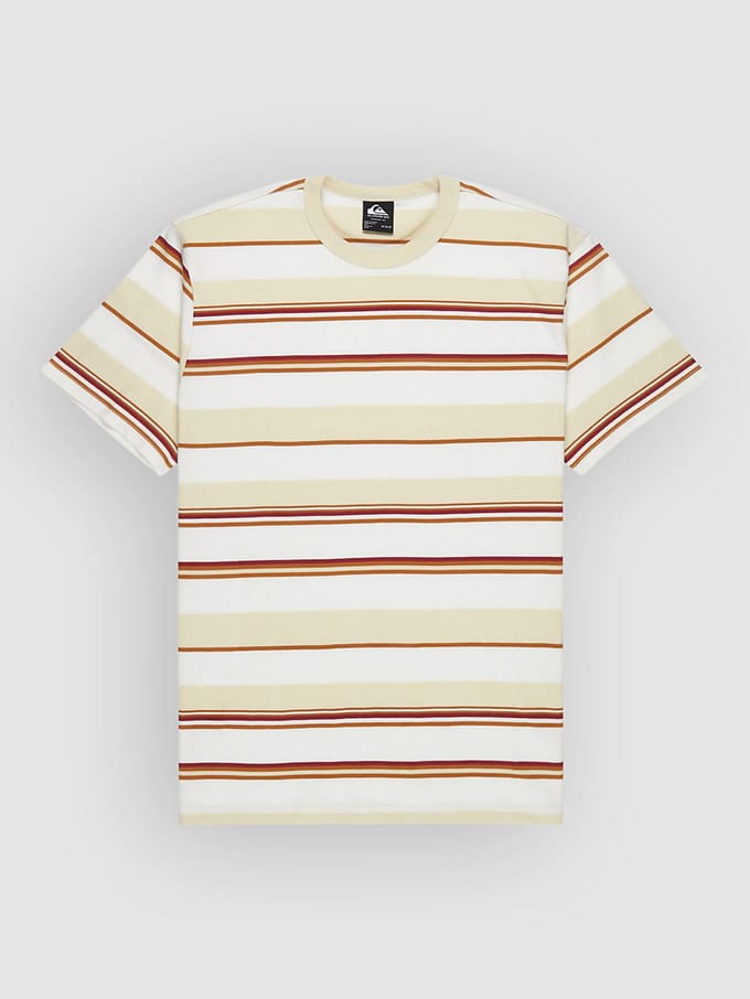 Quiksilver Lekoni Stripe T-shirt Met Korte Mouwen Wit XL Man