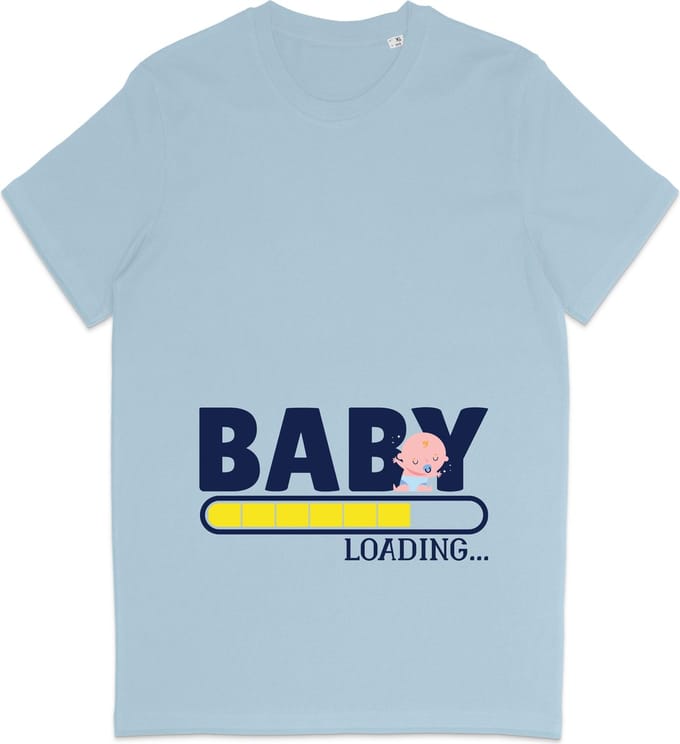 Aankomende Moeder T Shirt – Zwanger – Blauw - S