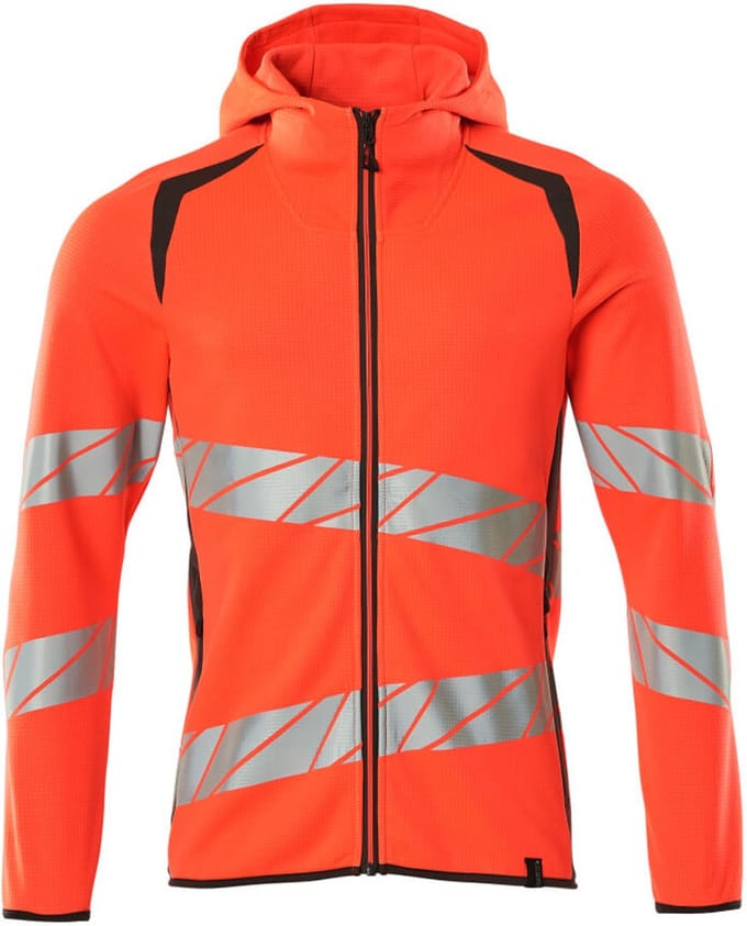 Mascot Accelerate Safe Capuchontrui met rits 19284-781 - hi-vis rood/donkerantraciet - S