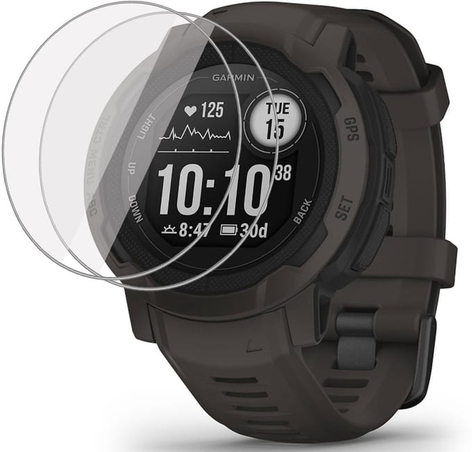2x Folie Geschikt voor GARMIN Instinct 2 Screenprotector - Beschermglas Folie