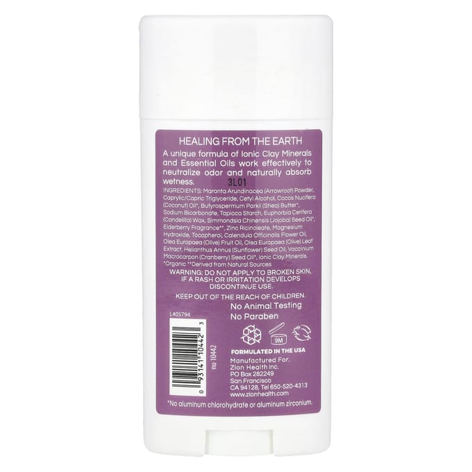 Bold, Claydry Deodorant, Vlierbes, 2.8oz(80G) pink