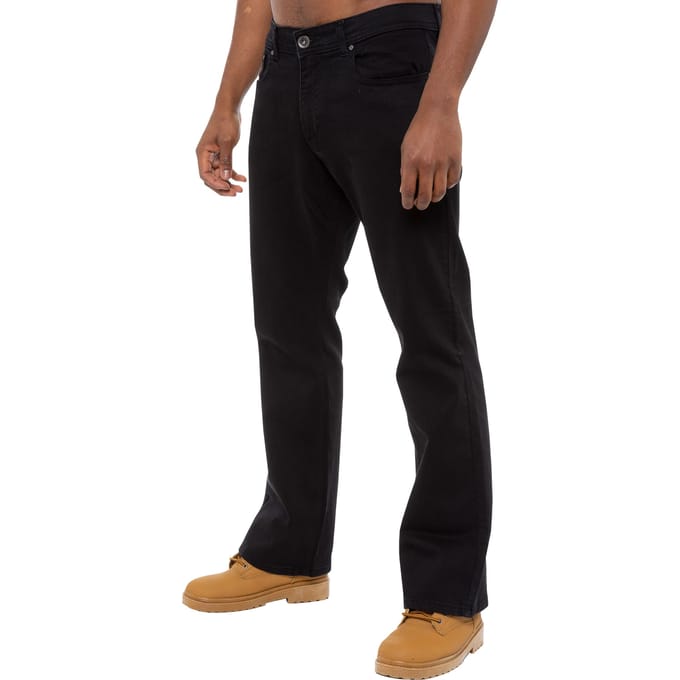 Enzo Heren Bootcut Stretch Denim Jeans