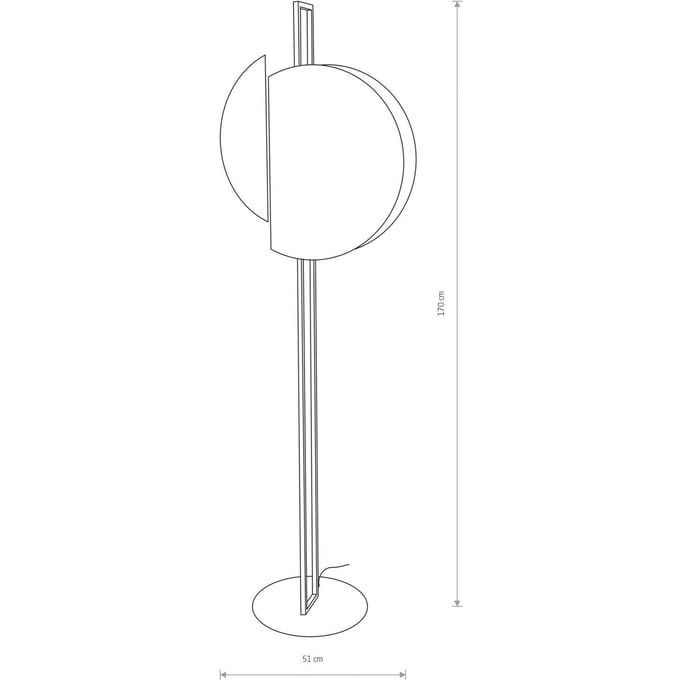 Nowodvorski Lighting Vloerlamp Sunset, donkerbruin/goud/zwart