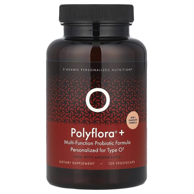 D'adamo, Polyflora® + O, Multifunctionele Probiotische Formule, 120 Veggie Capsules