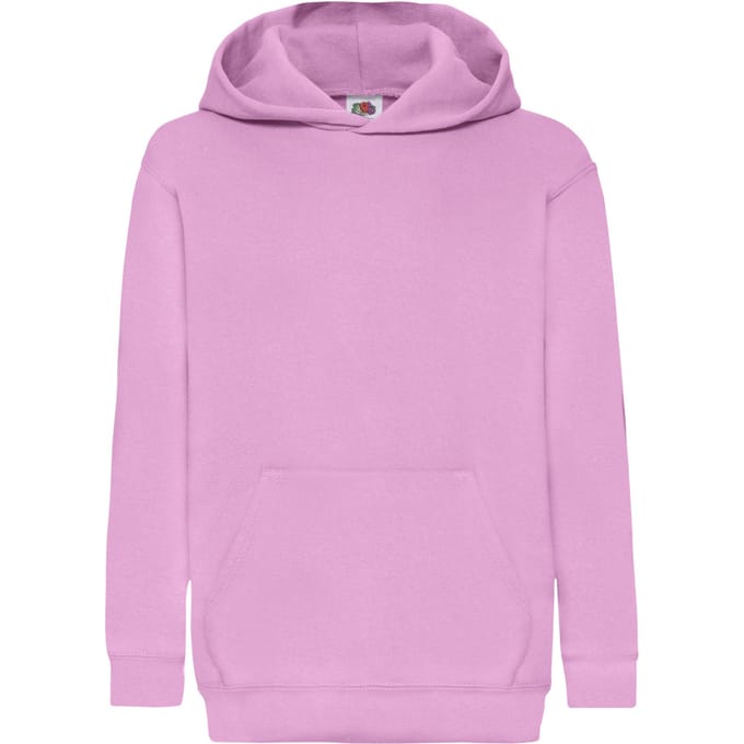 Fruit of the Loom Kinderen/Kinderen Classic Hooded Sweatshirt (Lichtroze)